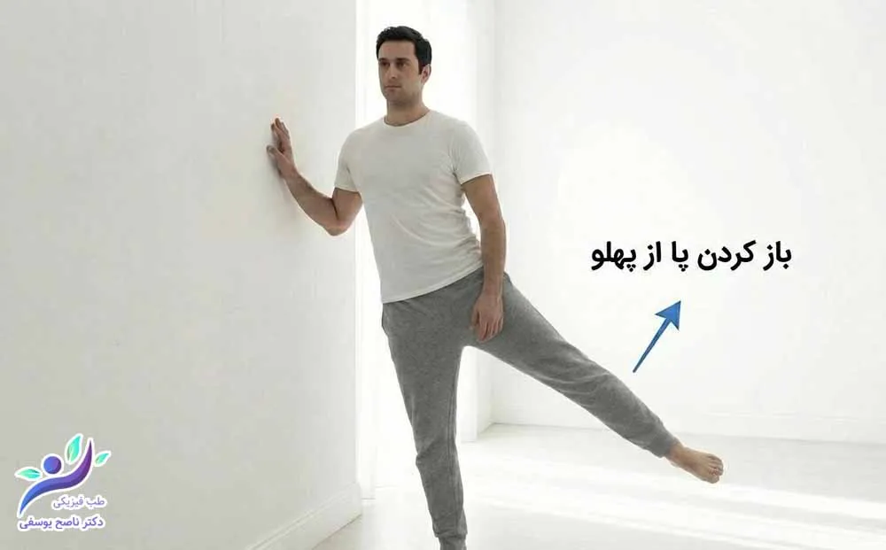 باز کردن پا از پهلو ایستاده